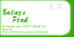 balazs ptak business card